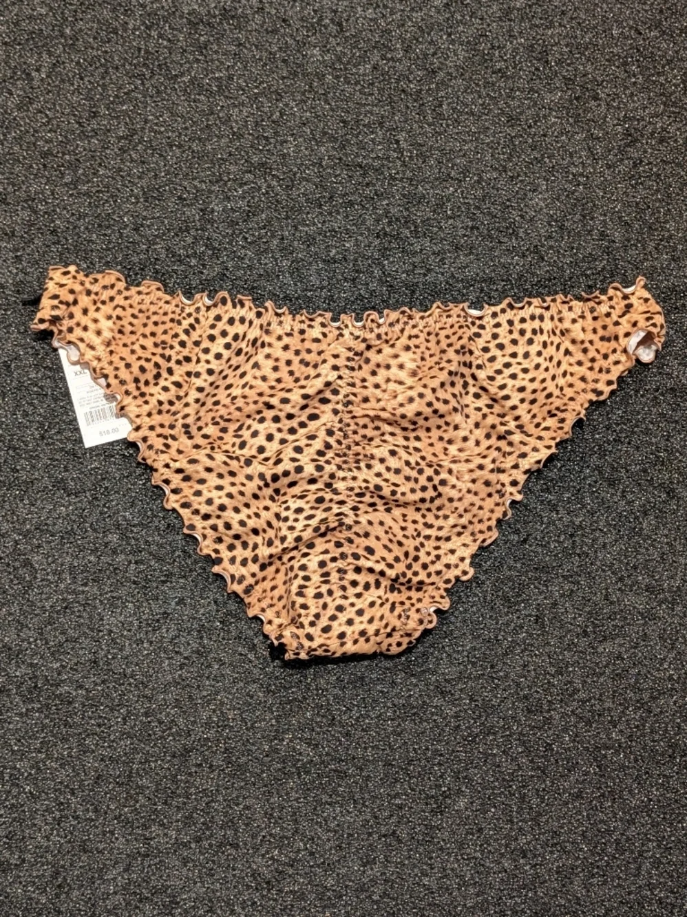Shade & Shore Girls' Leopard Print Bikini Bottoms - Tan and Black